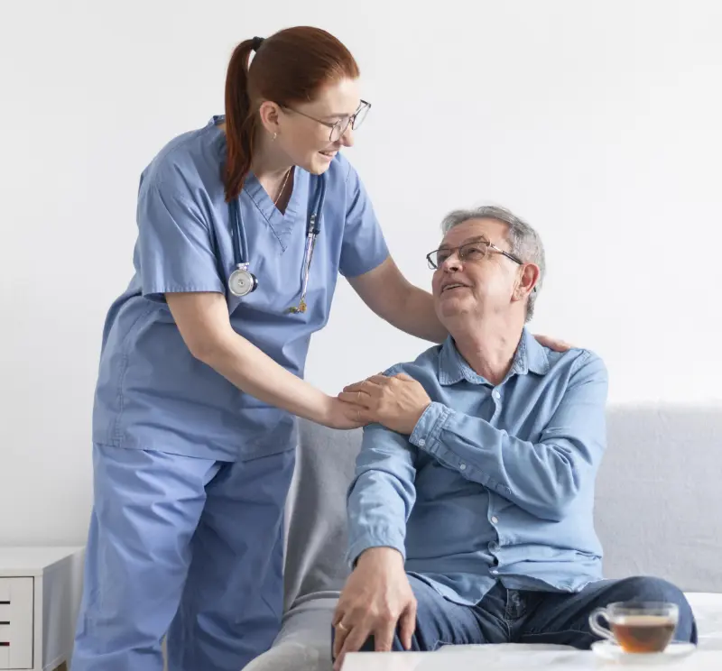 Medium shot smiley man nurse